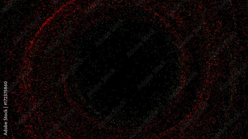 Poster abstract background with spinning small particles. 3d rendering