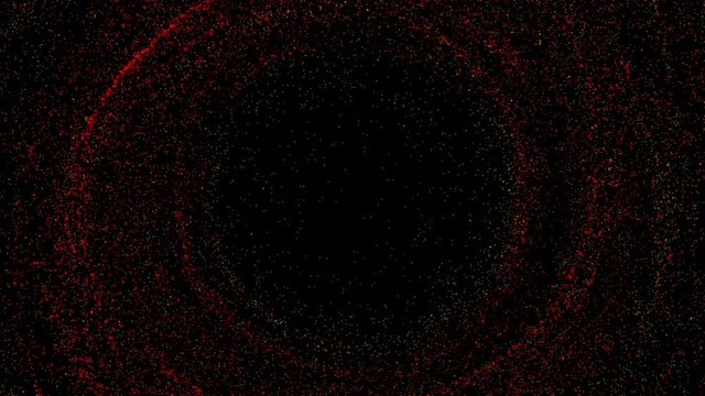 Abstract background with spinning small particles. 3d rendering