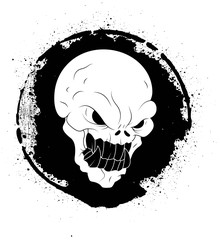 Halloween Skull Grunge Banner