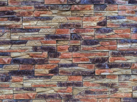 Bricks Wall Texture old red Backgrounds interiors. Abstract mosaic background.