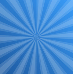 Blue Sunburst Background - vector illustration