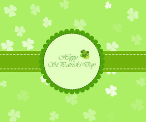 Vintage Patrick's Day Label Banner Design