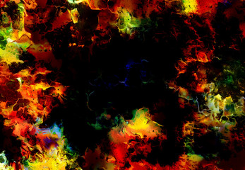 Color abstract background. flame structure. Computer collage. Earth Concept.