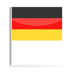 Obraz premium Germany Flag Pin Vector Icon