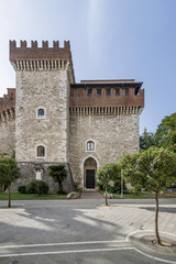 The ancient Palazzo Cybo Malaspina or Palazzo Ducale, in the historic center of Carrara, Italy, on a sunny day