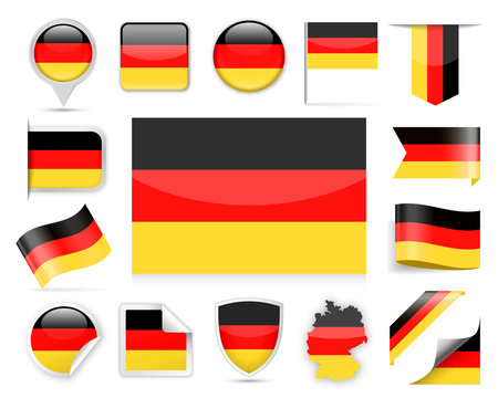Germany Flag Vector Set