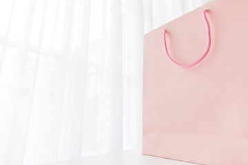 Colorful shopping bags for woman.