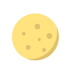 Moon flat icon.
