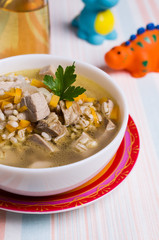 Soup with pearl barley