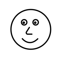 Positve face line icon.