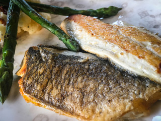 grilled fish & vegetables