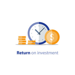 Budget planning, time is money, expenses concept, accounting report, income growth, revenue increase