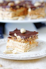 No bake peanut cake with chocolate