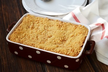 Cottage cheese casserole with biscuits 