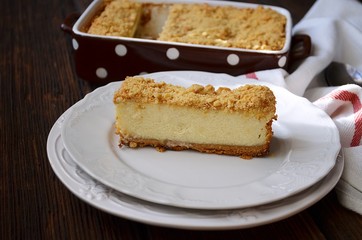 Cottage cheese casserole with biscuits 