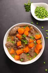 beef,carrot and pea