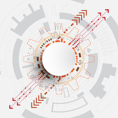 Obraz premium Vector abstract background technology gear concept.