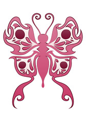 red butterfly tattoo