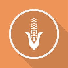 Runder Button mit Schatten - Maiskolben