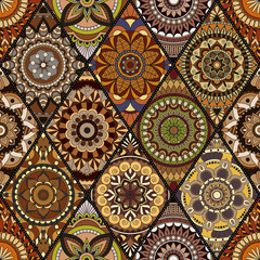 Seamless pattern. Vintage decorative elements. Hand drawn background. Islam, Arabic, Indian, ottoman motifs. Perfect for printing on fabric or paper.