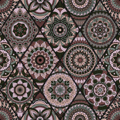 Seamless pattern. Vintage decorative elements. Hand drawn background. Islam, Arabic, Indian, ottoman motifs. Perfect for printing on fabric or paper.