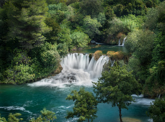 Fototapeta na wymiar Krka Croatia National Park Waterfall