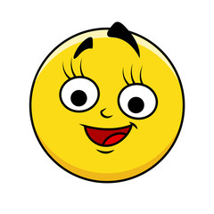 Joyful Smiley Vector Face Expression