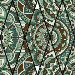 Seamless pattern. Vintage decorative elements. Hand drawn background. Islam, Arabic, Indian, ottoman motifs. Perfect for printing on fabric or paper.