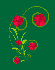 Abstract Flowers Vector Element