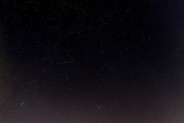 Dark night sky with stars.