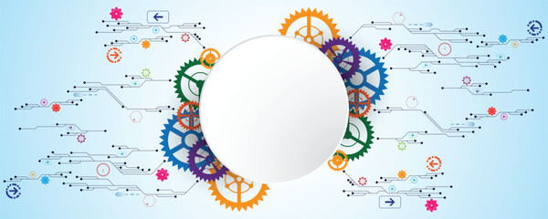 Vector abstract technology concept.