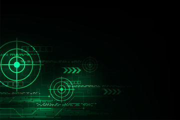 Vector background technology that leads to a goal in the digital world.