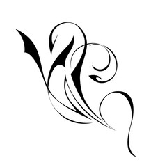 ornament 110. abstract drawing in black lines on a white background