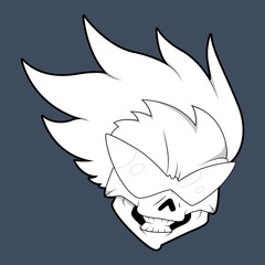 Funny Skull with Glasses Vector