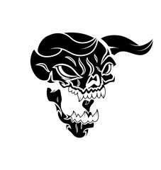 Devil Skull Silhouette