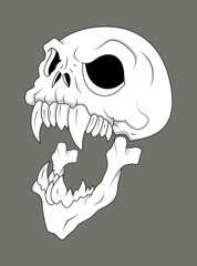 Laughing Skull Vector