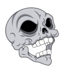 Scary Skull Laughing - clip-art vector illustration