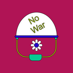 flat vector icon design collection no war military helmet