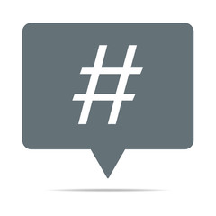 Obraz premium Graue Sprechblase mit Raute