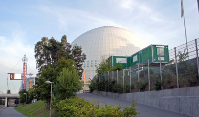 Obraz premium Facade of the sport-concert Globe arena, Stockholm, Sweden