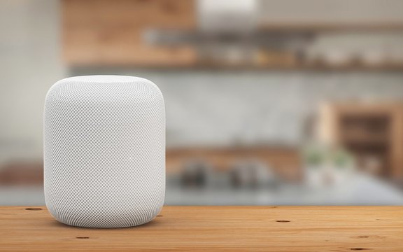 Smart speaker with voice control - kitchen