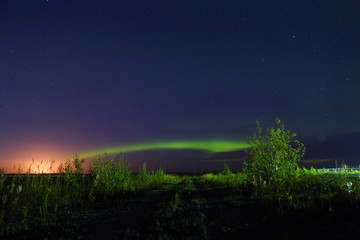 Fototapeta na wymiar Northern lights (Aurora Borealis)