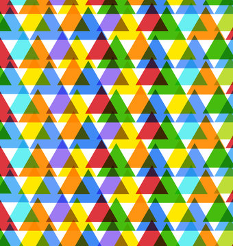 Abstract Colorful Triangles Pattern Design
