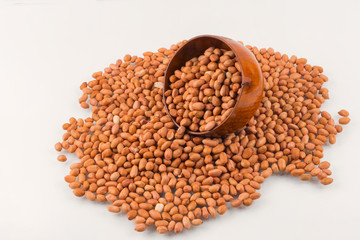 Concept groundnuts isolated white background