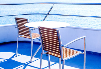 chairs at a ferry