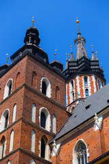 Fototapeta na wymiar Bazylika Mariacka in Krakow
