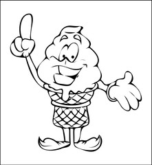 Joyful Face Expression - Cartoon Ice Cream