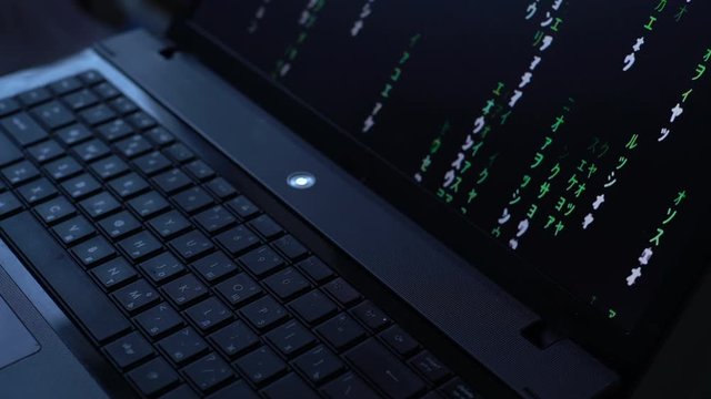 Man Use Laptop Keyboard With Shift With Illumination And Color Matrix