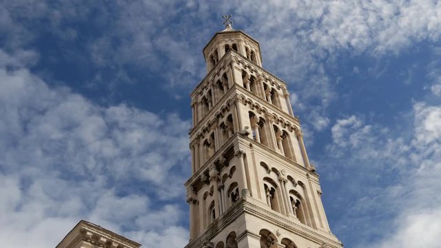 Time lapse from the Cathedral of Saint Domnius in Split, Croatia