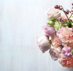 Flowers composition with place for text